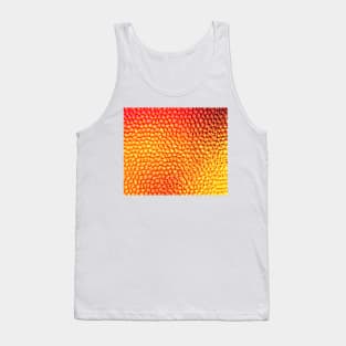 orange pattern in the style of fire behind profiled glass Tank Top